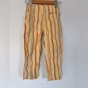 Mainio neutral gender Kids Striped Orange and Cream beehive Pants